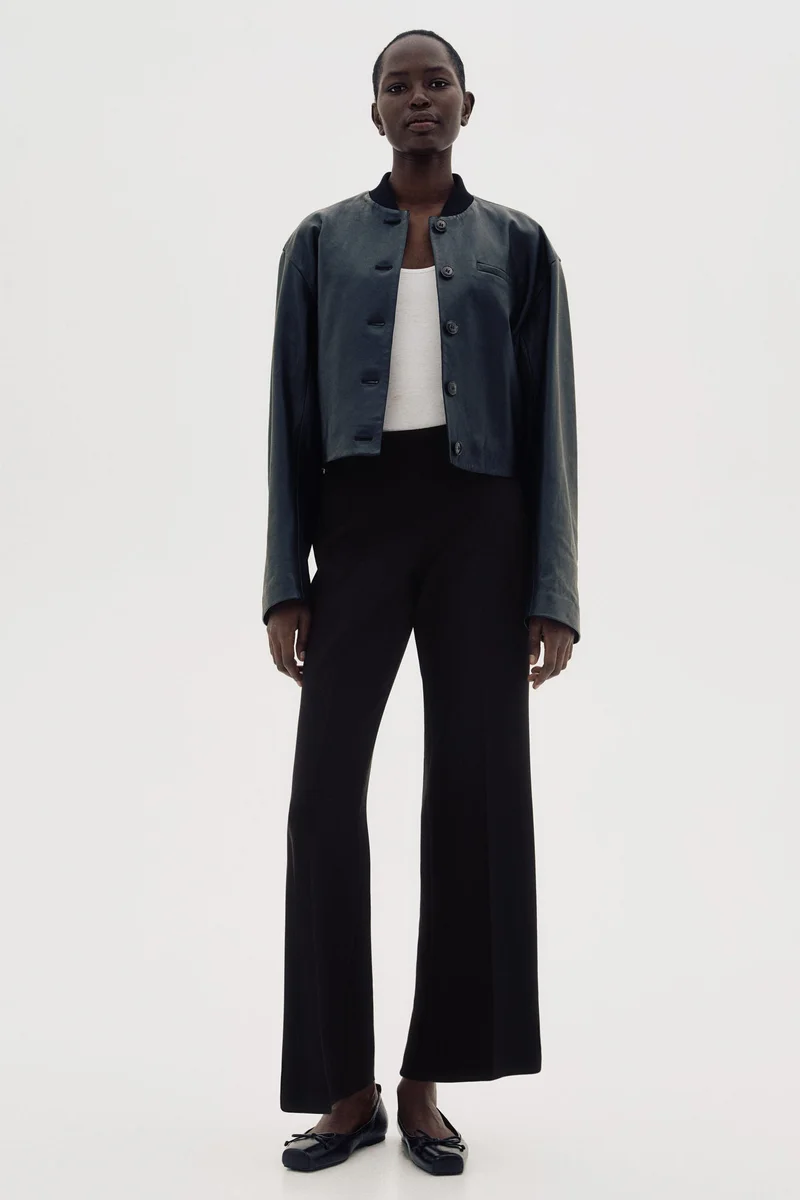 H&M Flared crease-leg trousers