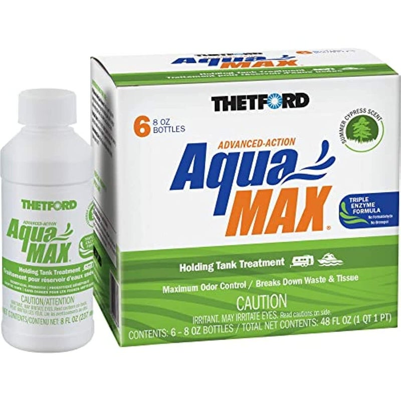 Thetford AquaMAX Summer Cypress Scent RV Holding Tank Treatment, Formaldehyde Free, Waste Digester, Septic Tank Safe, 6 Pack 8oz Bottles (96689) - Image 3