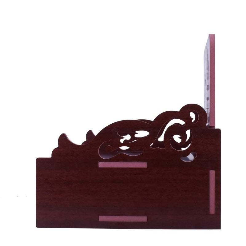 COMERT Craft Wooden Temple Beautiful Plywood Mandir Pooja Room Home Decor Office OR Home Temple Brown Temple Wooden Beautiful Plywood Mandir Pooja Room Home Decor Office Dark Brown - Image 4