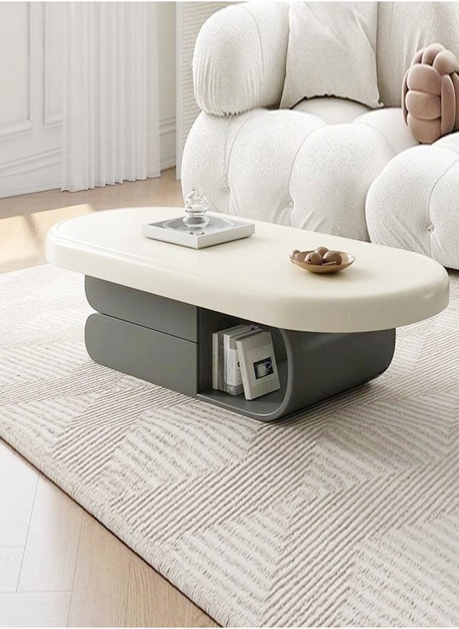 Raffine 1-Piece Auxiliary Models Design Fully Assembled Luxury Style Coffee Table for Living Room Modern Side End Table Centre Table with Open Compartment and Drawers for Living Room Offices 110x60x42 cm  - Image 1