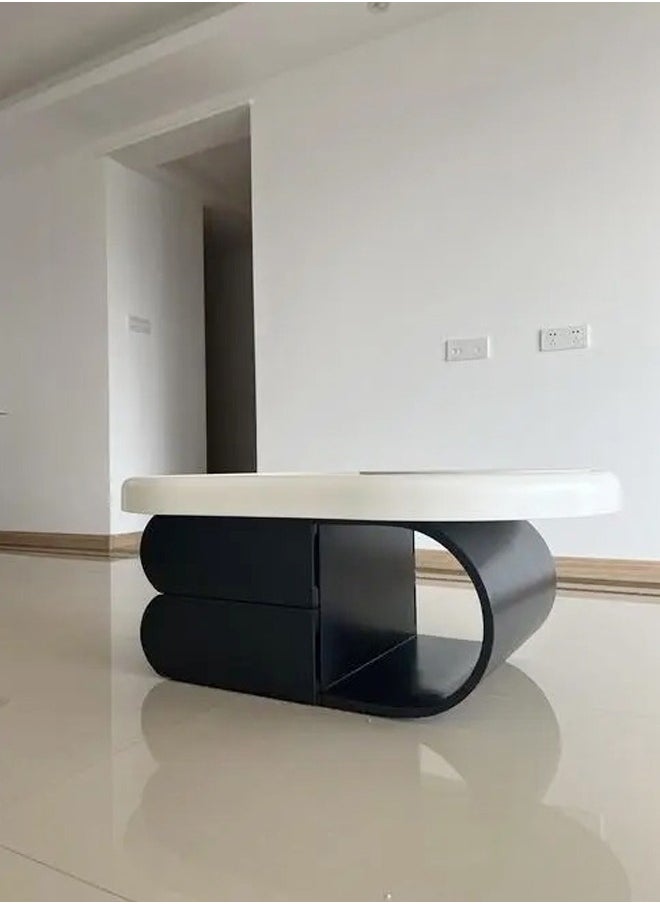 Raffine 1-Piece Auxiliary Models Design Fully Assembled Luxury Style Coffee Table for Living Room Modern Side End Table Centre Table with Open Compartment and Drawers for Living Room Offices 110x60x42 cm  - Image 4