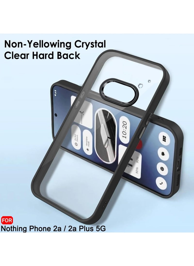 Generic For Nothing Phone (2A) Hard Back Cover Q Series Case,Transparent Hard Back And Silicone Tpu Black Frame High Protection Compatible with Nothing Phone (2A) (6.7'')  - Image 4