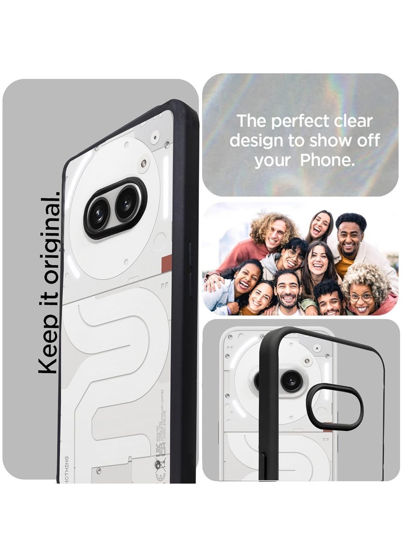 Generic For Nothing Phone (2A) Hard Back Cover Q Series Case,Transparent Hard Back And Silicone Tpu Black Frame High Protection Compatible with Nothing Phone (2A) (6.7'')  - Image 3