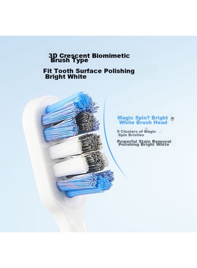 JD.com Jd Jingzao Electric Toothbrush Heads, Magic Rotating Whitening Model, 3-pack, Compatible With Jd Jingzao Sonic Electric Toothbrush Jz5s - Image 4