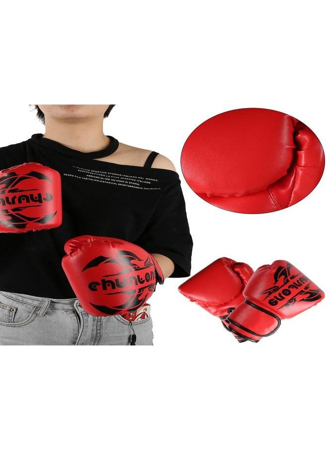 Thoraya 1 Pair Boxing Gloves Sanda Boxglove Kenpo Training Practicing Equipments for Adult Childrenred  - Image 4