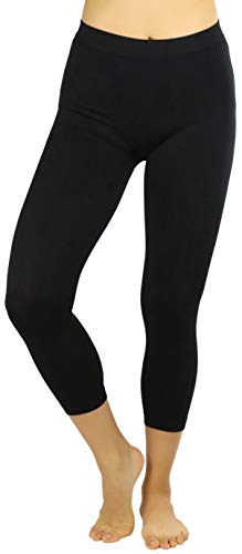 ToBeInStyle Women's Poly Blend Capri Leggings - Black - One Size Regular - Image 4