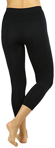 ToBeInStyle Women's Poly Blend Capri Leggings - Black - One Size Regular - Image 3