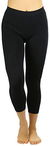 ToBeInStyle Women's Poly Blend Capri Leggings - Black - One Size Regular - Image 2