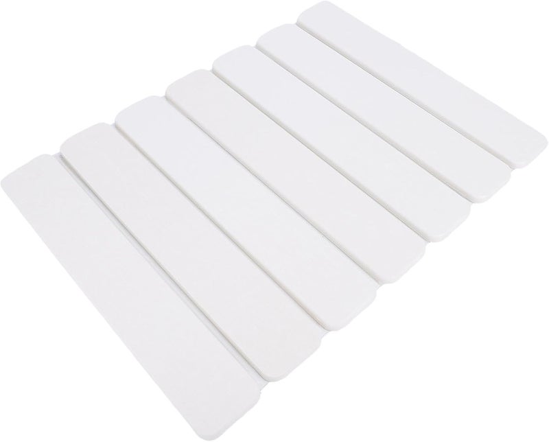 Naroote Dish Drying Mat, Foldable Diatomite Kitchen Counter Mat, Absorbent Dish Dryer with Quick Evaporation, Ideal for Dishes, Glasses, Fruits & Vegetables (White) - Image 5