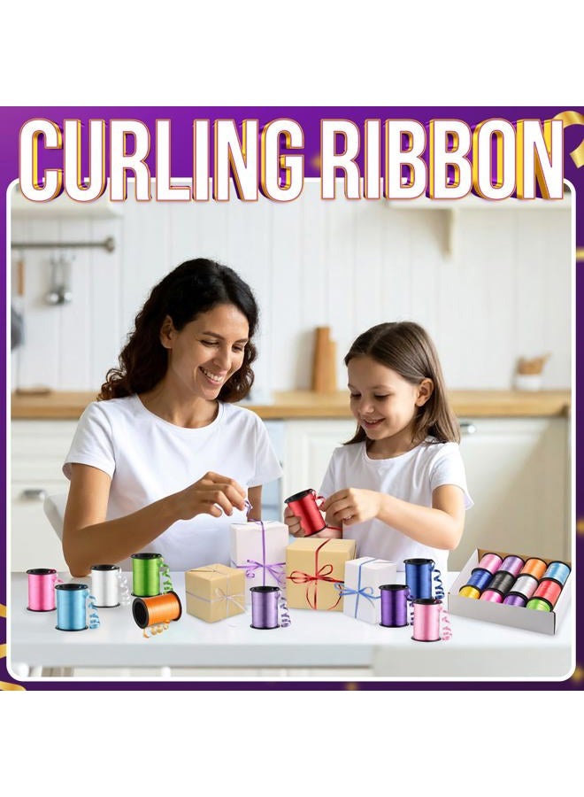 Bedwina 12-Rolls Curling Ribbon for Gift Wrapping - 3/16in x 125 Feet Per Roll - Curling Balloon String Ribbon Set for Presents, Bows, DIY Arts & Crafts, Wedding, Happy Birthday Decorations, Assorted Colors - Image 4