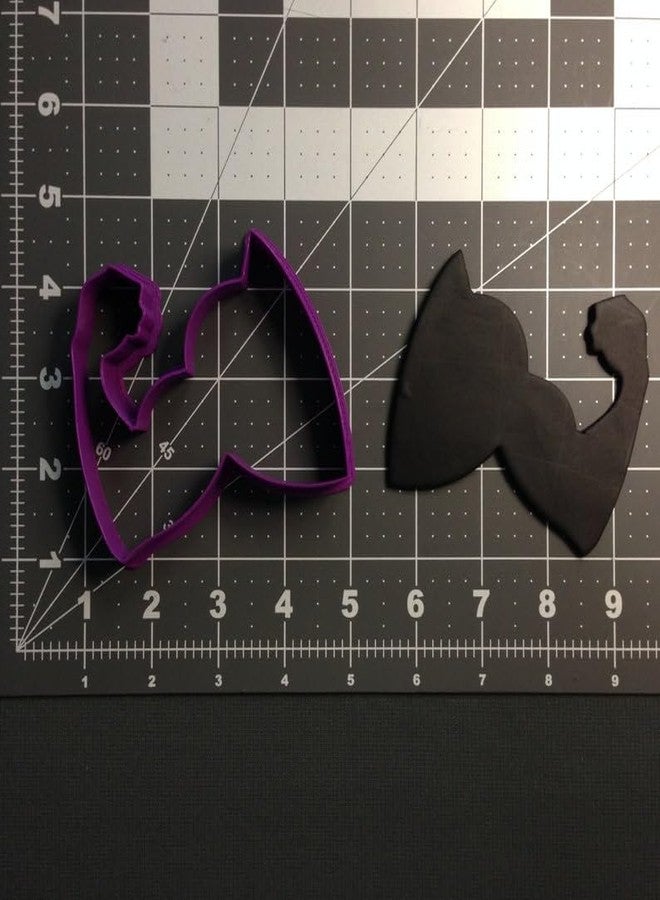 EROTNGO Strong Arm Silhouette 100 Black Cookie Cutter for Fitness Gym Bodybuilder Theme Cookies Fondant Clay Crafting Dough Art Projects Party Favor Baking Tool for Kids Adults Kitchen Supplies