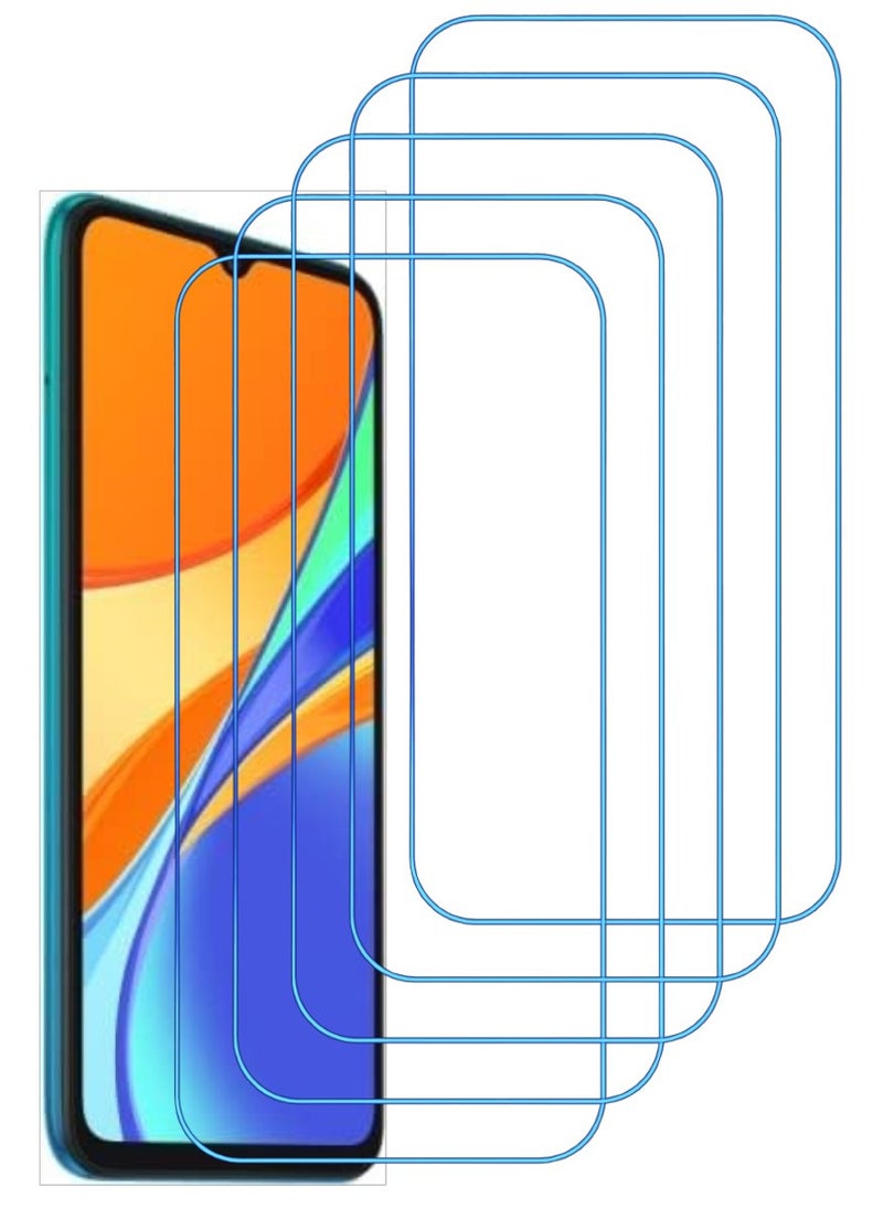 ACLIX 5 Pieces Antistatic ESD Dustproof Premium Quality High Definition Clear Tempered Glass Screen Protector Designed For Xiaomi Redmi 9C - Image 1