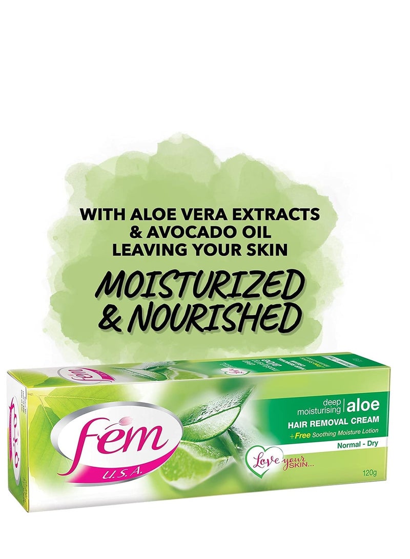 fem 2 Pcs Aloe Skin Softening Hair Removal Cream 120g - Image 4