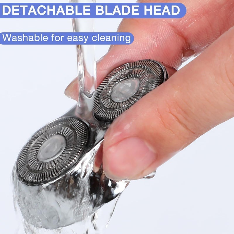 YOOJ® 2025 New Model Mini Dual-Head Electric Shaver for Men, Pocket Size Washable Double Head Razor, Portable Rechargeable Waterproof Shaver for Home, Car, Travel (Sliver) - Image 5
