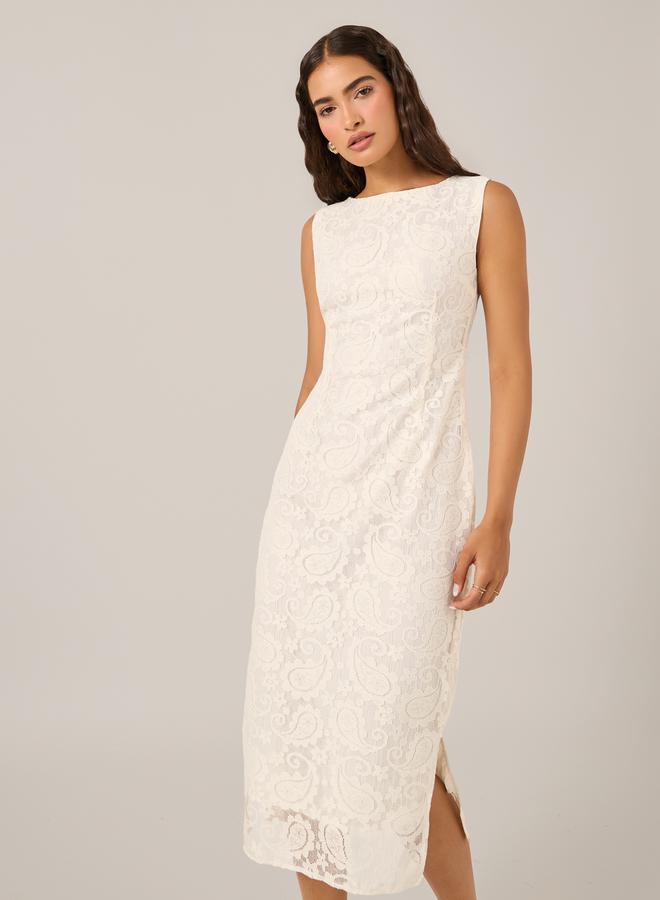 Styli Lace Midi Dress - Image 3