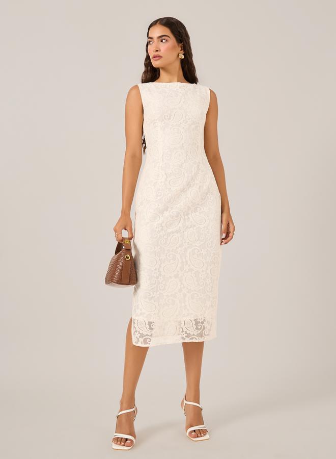 Styli Lace Midi Dress - Image 2