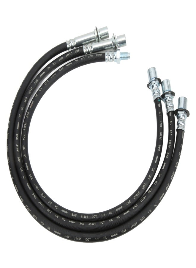 3pcs Extended Brake Line Kit Rear Front Rubber Replacement for Hilux LN106R LN46 RN46 YN65R - Image 4