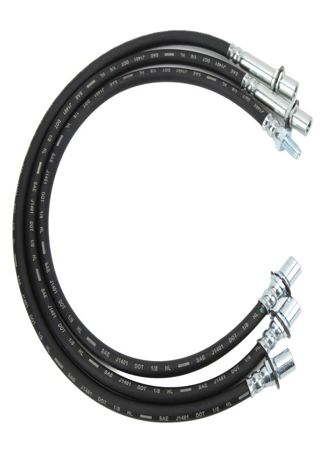 3pcs Extended Brake Line Kit Rear Front Rubber Replacement for Hilux LN106R LN46 RN46 YN65R - Image 3