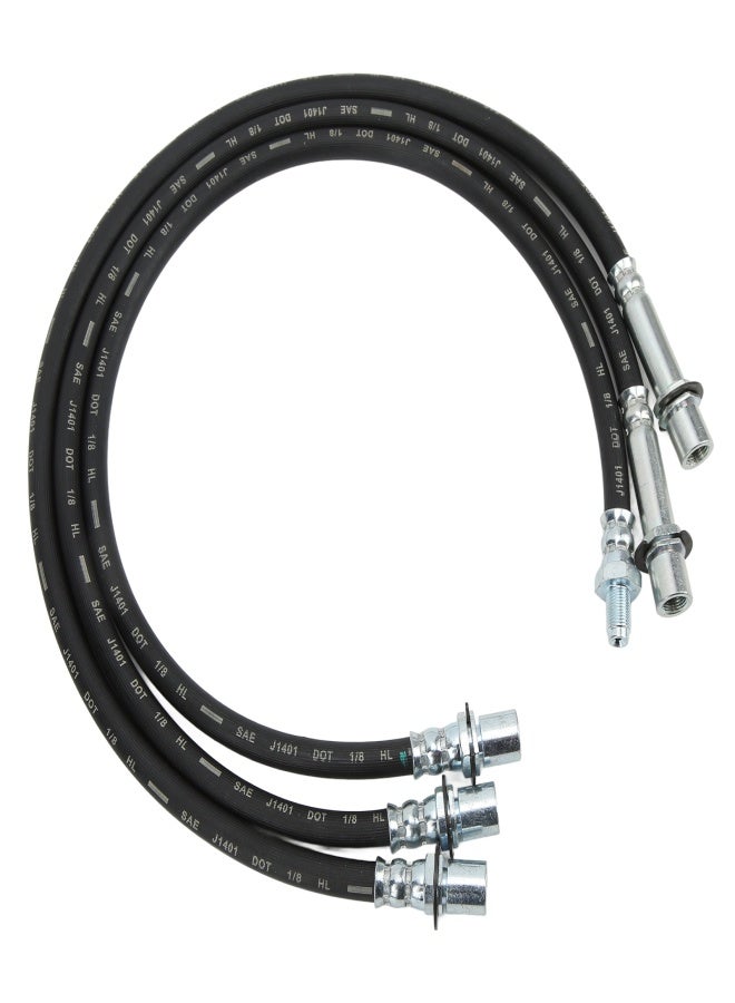 3pcs Extended Brake Line Kit Rear Front Rubber Replacement for Hilux LN106R LN46 RN46 YN65R - Image 2