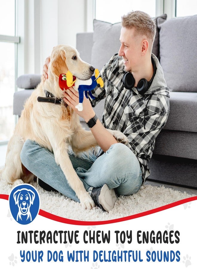 مالتي بيت لعبة وودي نقار الخشب للكلاب الصغيرة | لعبة طائر مضحكة للكلاب الصغيرة | لعبة نقار الخشب تصدر صوتاً عند الضغط عليها | متعددة الألوان | مرخصة رسمياً (6 بوصات) - Image 5