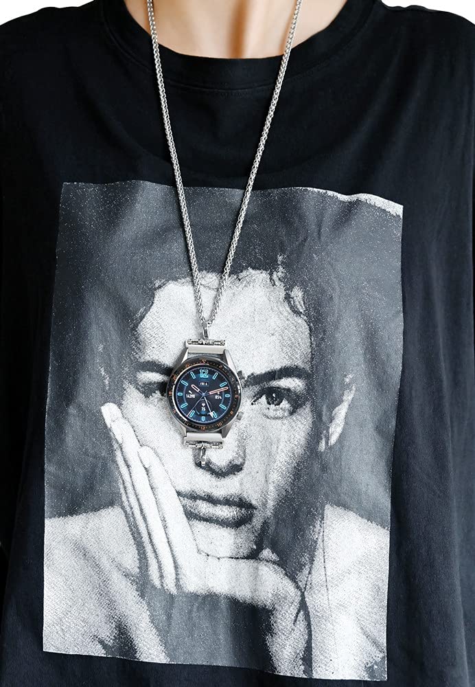 AgeratumWind Wheat Stainless Steel Chain Necklace Pendant for All 22mm Watch, Compatible with Samsung Galaxy Watch 3 45mm/46mm/Gear S3 Frontier/Classic/Huawei Watch GT2 Pro/GT 2e/GT GT2 46mm/Ticwatch Pro 3 - Image 3