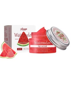 لونون Lip Scrub, مقشر الشفاه بالبطيخ (50 جم / 1.76 أونصة)، مرطب مرطب للشفاه مع السيراميد وزبدة الشيا - ينعم الشفاه الجافة والمتشققة ويقلل التجاعيد للحصول على شفاه أكثر نعومة ونعومة  - Image 1