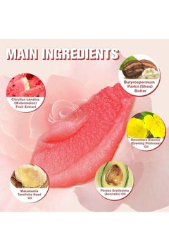 لونون Lip Scrub, مقشر الشفاه بالبطيخ (50 جم / 1.76 أونصة)، مرطب مرطب للشفاه مع السيراميد وزبدة الشيا - ينعم الشفاه الجافة والمتشققة ويقلل التجاعيد للحصول على شفاه أكثر نعومة ونعومة  - Image 5