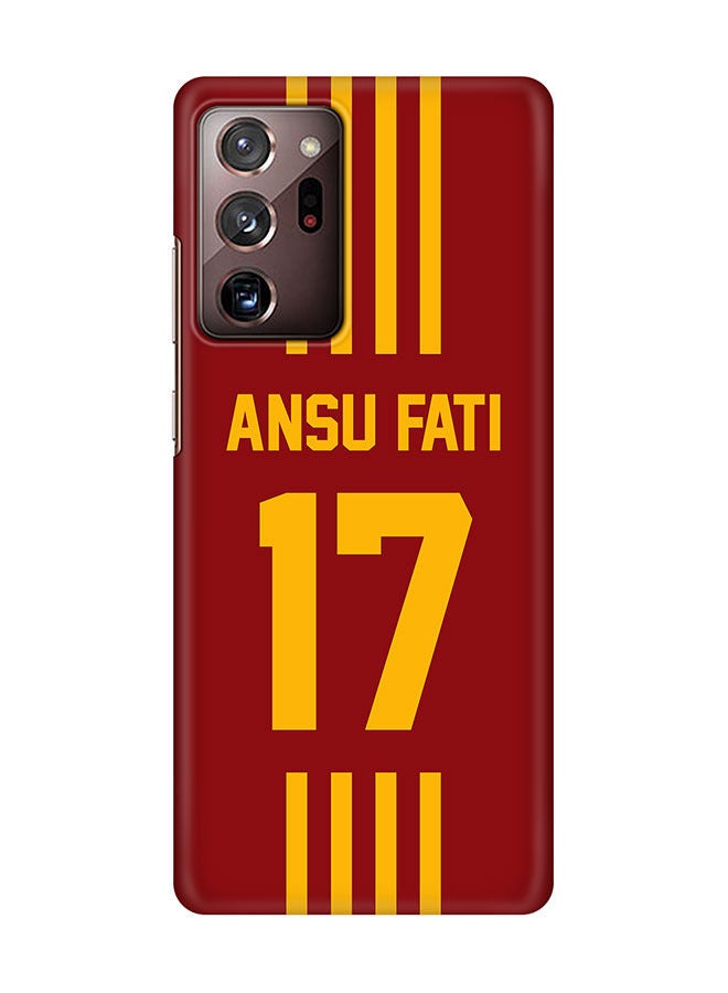 Stylizedd Slim Cover for Samsung Galaxy Note20 Ultra Case Snap Classic Series Mobile Cover Hard PC Shield Matte Finish Print -Spain-Player-Ansu Fati - Image 1