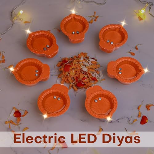 TECNOFEX Water Sensor Diya for Home Decoration - 24 Pcs Brazilian Electric Flameless & Smokeless LED Diya Lights Candle for Home Decor Diwali Festivals Decoration Christmas New Year Festive - Image 5