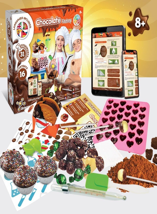 Science4you Chocolate Factory for Kids - Chocolate Making Kit + 31 Experiments + Molds Included, Kid´s Baking Kit to Make Chocolate Candies, Games, Toys, Gifts for Boys and Girls 8 9 10+ Years Old - Image 3