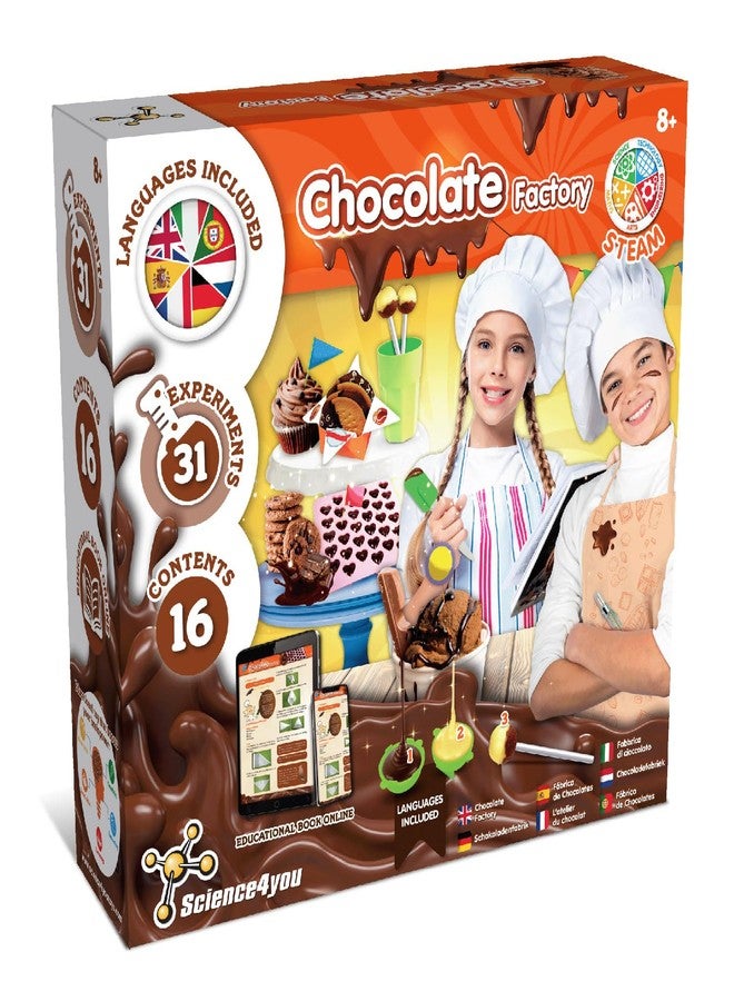 Science4you Chocolate Factory for Kids - Chocolate Making Kit + 31 Experiments + Molds Included, Kid´s Baking Kit to Make Chocolate Candies, Games, Toys, Gifts for Boys and Girls 8 9 10+ Years Old - Image 1
