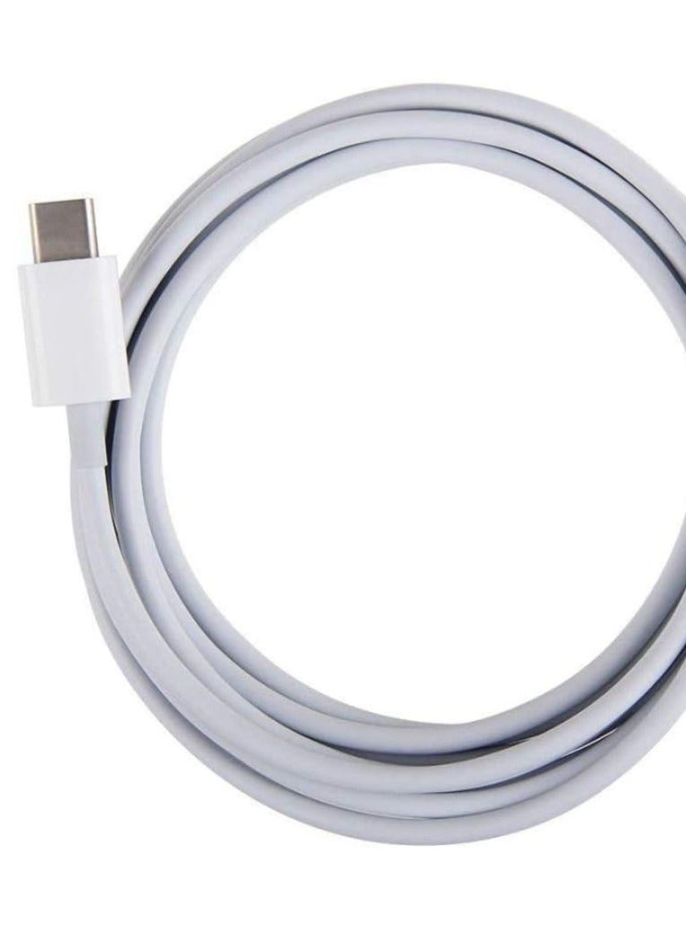 USB C to USB C Cable 6.6ft, Charging Cable for Google Pixel 5 Charger 60W 5A PD USB Type C for MacBook, iPad Pro 2018/2020,MacBook Air, Pixel, Galaxy S20 Ultra/S10/Note20 - White - Image 1