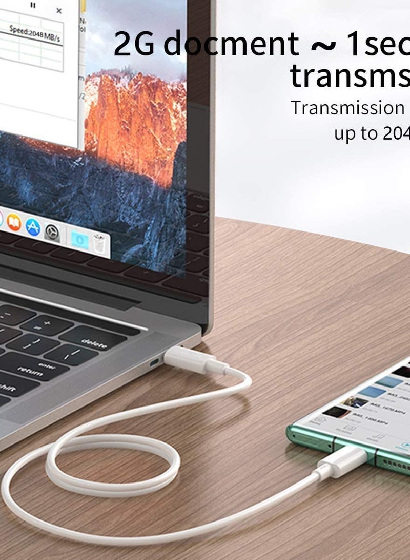 USB C to USB C Cable 6.6ft, Charging Cable for Google Pixel 5 Charger 60W 5A PD USB Type C for MacBook, iPad Pro 2018/2020,MacBook Air, Pixel, Galaxy S20 Ultra/S10/Note20 - White - Image 4