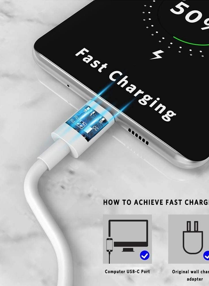 USB C to USB C Cable 6.6ft, Charging Cable for Google Pixel 5 Charger 60W 5A PD USB Type C for MacBook, iPad Pro 2018/2020,MacBook Air, Pixel, Galaxy S20 Ultra/S10/Note20 - White - Image 2