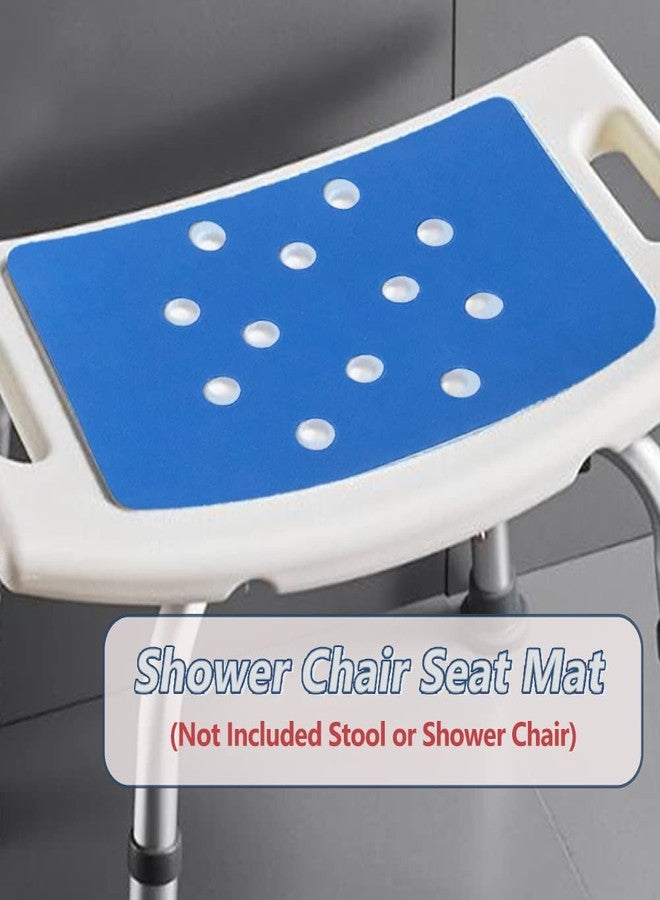 MESINURS Shower Chair Cushion Cover, Non-Slip EVA Foam Bath Chair Seat Mat, Waterproof Soft Comfort Pad with Adhesive Backing for Shower Stool/Bench, (Stool Not Included) - Image 5