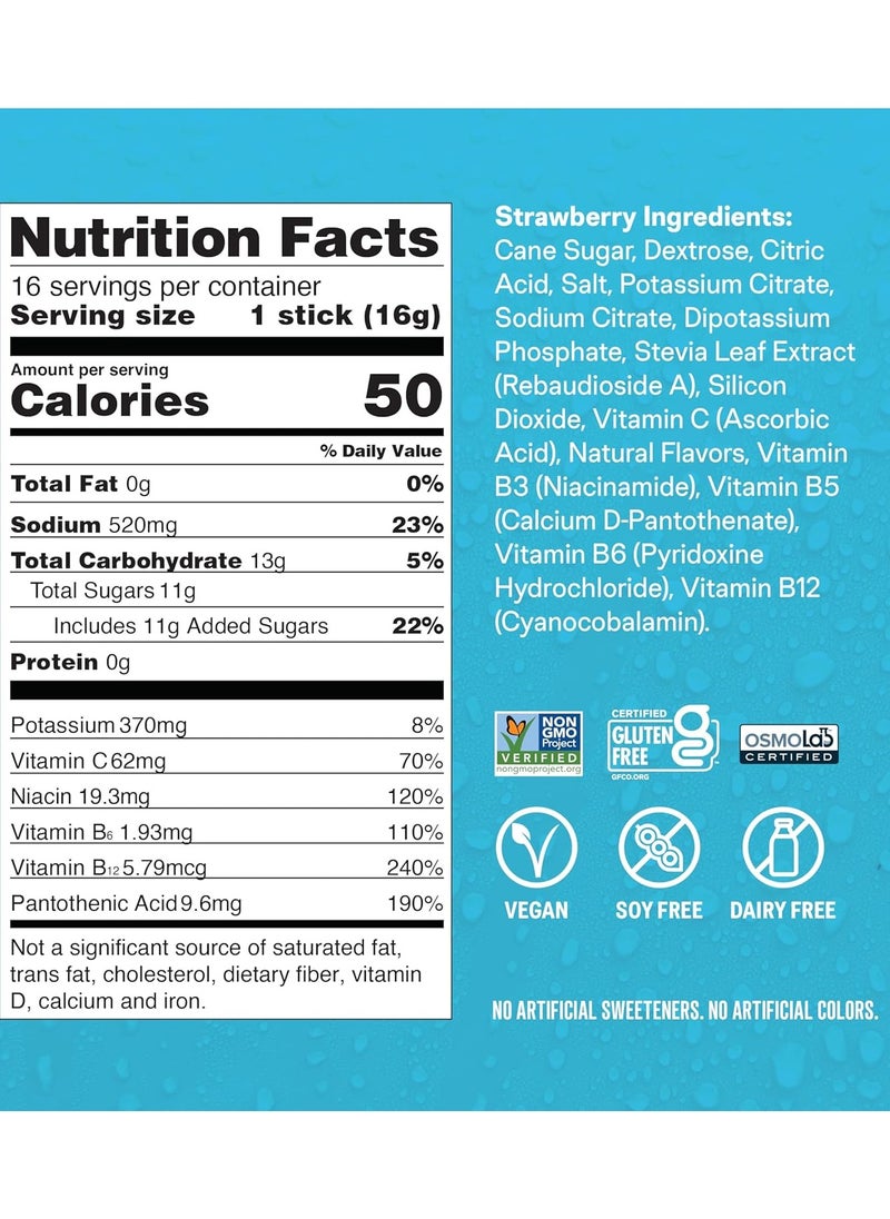 Liquid I.V. Hydration Multiplier, Strawberry, 16 Sticks each 0.56 oz (16g)  - Image 2