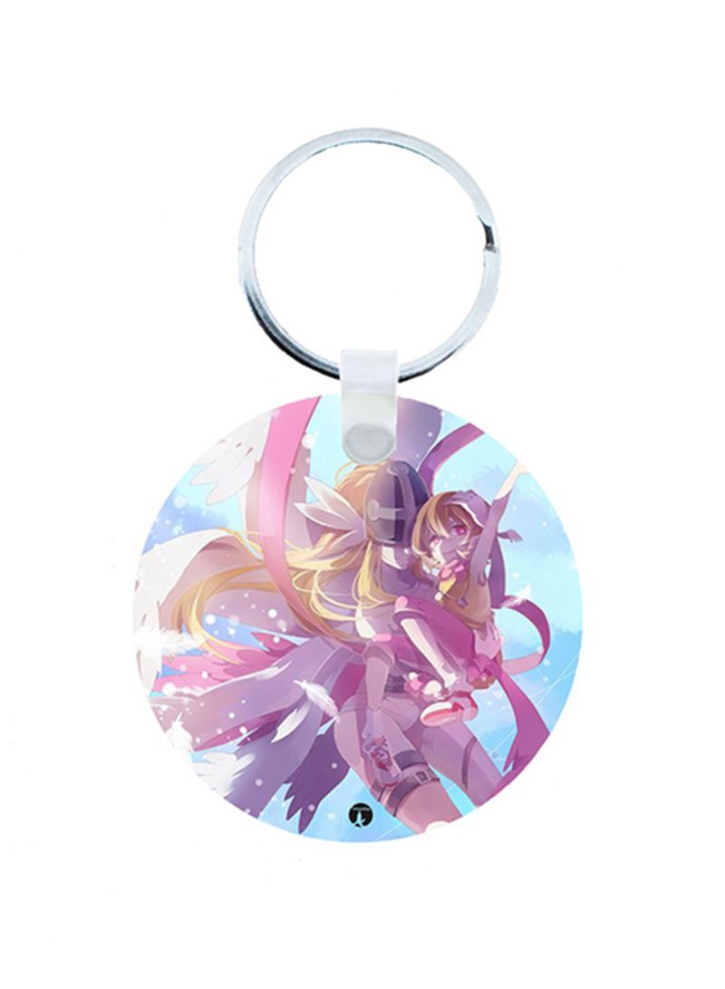 Digimon Anime Wooden Keychain