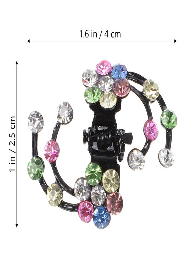 كالوري مجموعة دبابيس شعر صغيرة مرصعة بأحجار الراين من كالوري، 6 قطع، بتصميم زهرة البرقوق، إكسسوارات شعر أنيقة للنساء والفتيات، مثالية لحفلات الزفاف والمناسبات الخاصة، خفيفة الوزن ومريحة. - Image 2