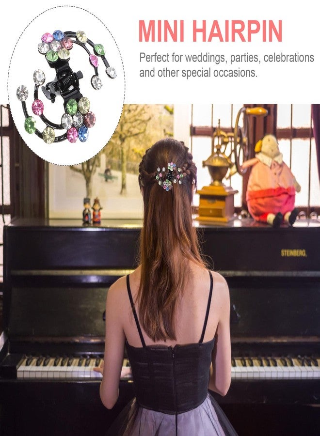 كالوري مجموعة دبابيس شعر صغيرة مرصعة بأحجار الراين من كالوري، 6 قطع، بتصميم زهرة البرقوق، إكسسوارات شعر أنيقة للنساء والفتيات، مثالية لحفلات الزفاف والمناسبات الخاصة، خفيفة الوزن ومريحة. - Image 5