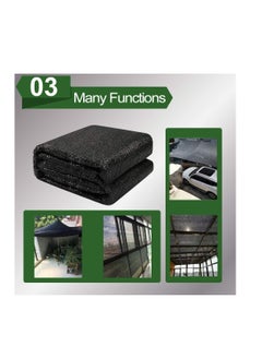 KASTWAVE Sunblock Shade Cloth Net Black Resistant 6x20 Ft Garden Shade Mesh Tarp for Plant Cover Greenhouse Plants Black Sunblock Shade Cloth Taped Edge Grommets Garden Flower Plant Greenhouse Barn Kennel  - Image 4