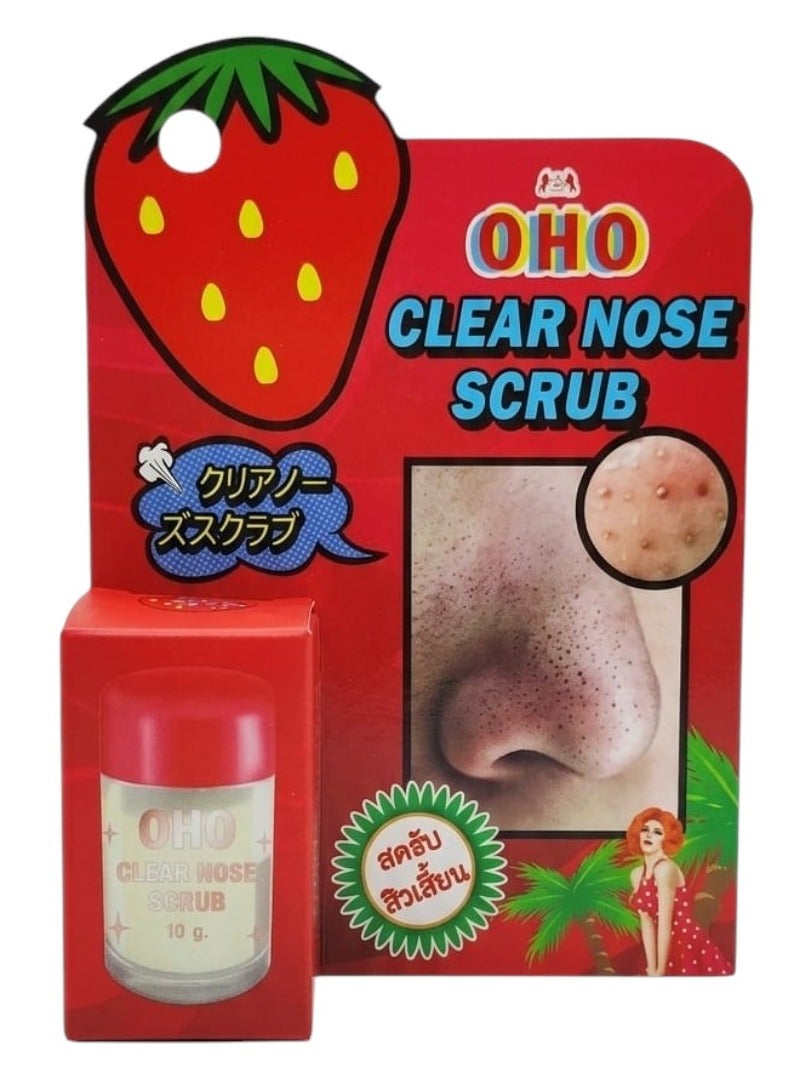 OHO Clear Nose Scrub for Blackhead Removal and Pore Cleaning - 10g - Image 1