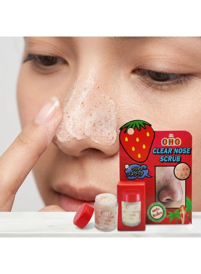 OHO Clear Nose Scrub for Blackhead Removal and Pore Cleaning - 10g - Image 2