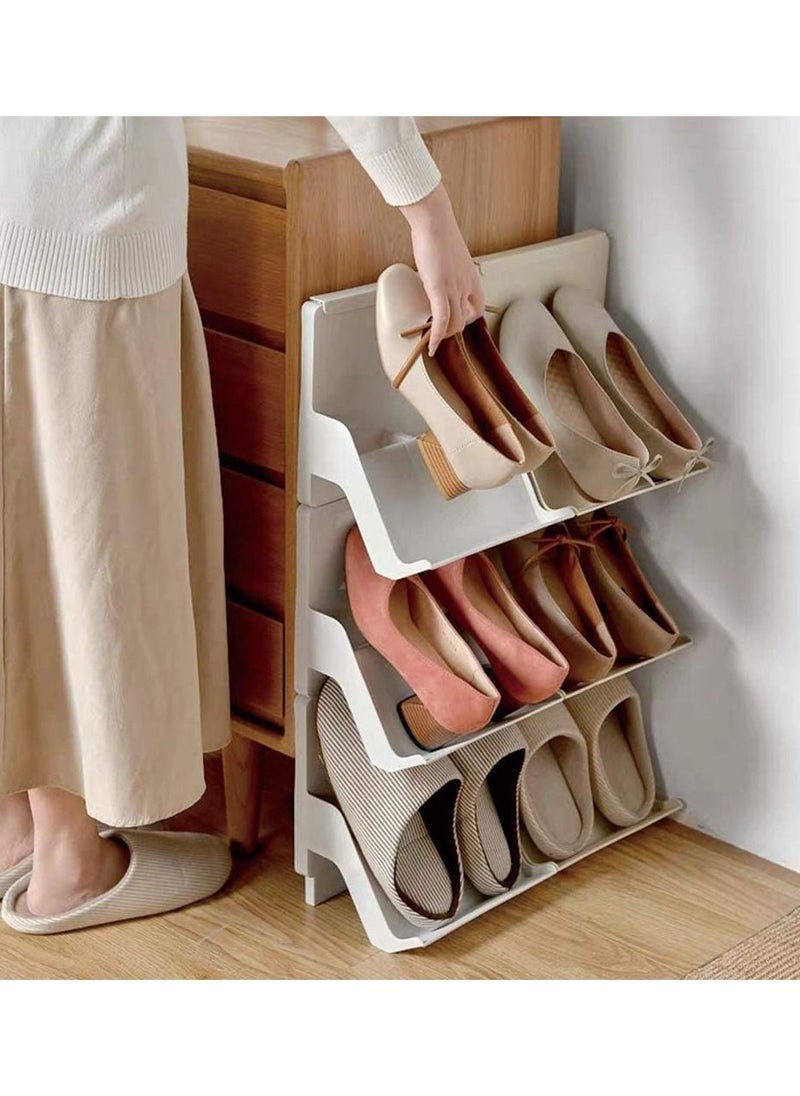 Swift 3 Layer Shoe Rack Storage, Multi Layer Shoes Organizer Hold up to 6 Pairs of Shoe for Doorway Corridor  - Image 1