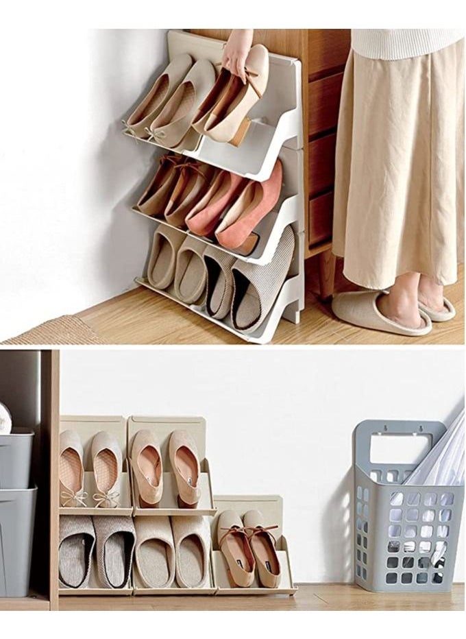 Swift 3 Layer Shoe Rack Storage, Multi Layer Shoes Organizer Hold up to 6 Pairs of Shoe for Doorway Corridor  - Image 3