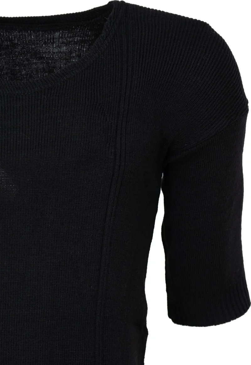 Oppland Men's Winter Wool Thermal Undershirt Short Sleeve Thick Classic Wool Knitted Solid Color Keeps Warm