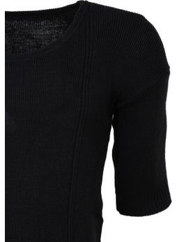 Oppland Men's Winter Wool Thermal Undershirt Short Sleeve Thick Classic Wool Knitted Solid Color Keeps Warm  - Image 3