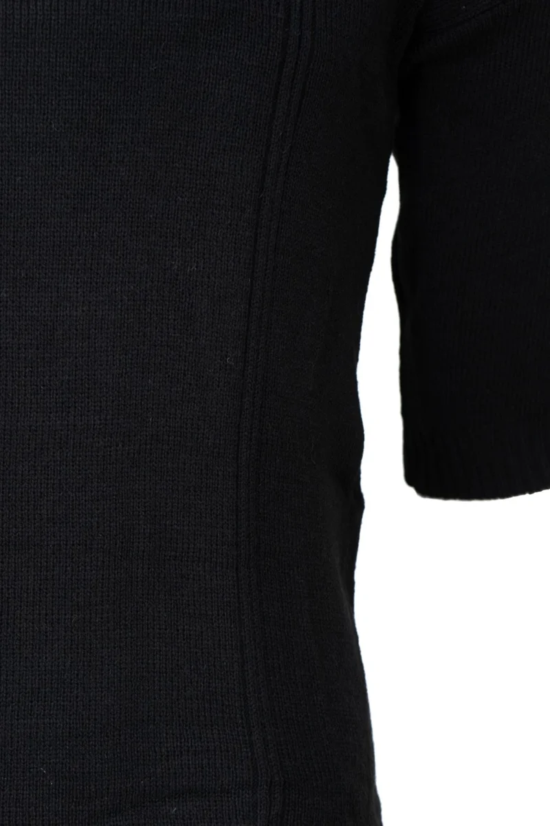Oppland Men's Winter Wool Thermal Undershirt Short Sleeve Thick Classic Wool Knitted Solid Color Keeps Warm