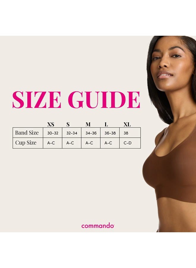 COMMANDO Women's Butter Soft Support Bralette, Beige, Tan, Medium - Image 5