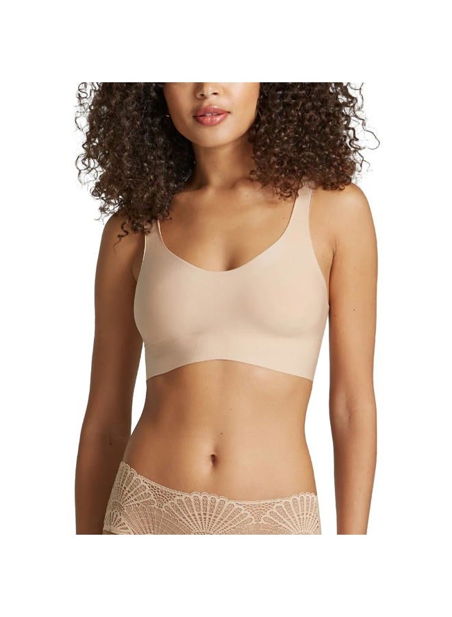 COMMANDO Women's Butter Soft Support Bralette, Beige, Tan, Medium - Image 1