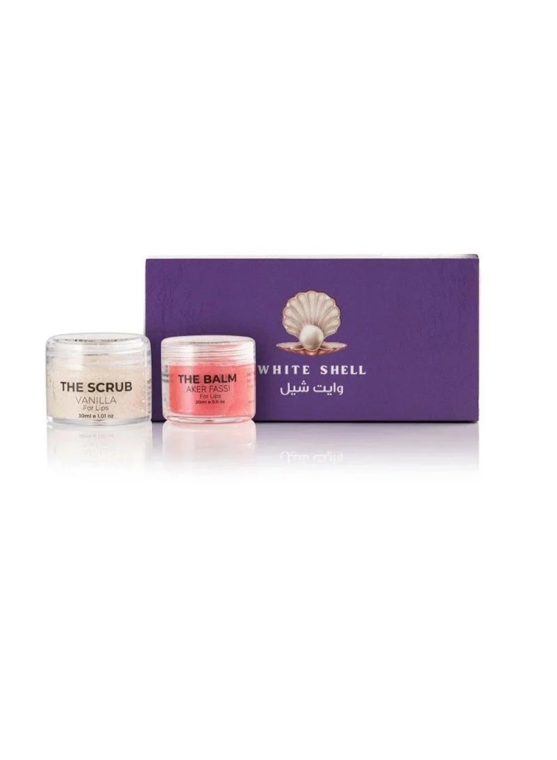 وايت شيل مقشر الشفاه بالفانيليا 30 مل وبلسم الشفاه أكر فاسي 20 مل - Image 5